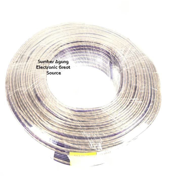 Kabel Transparan 2x30 Yulidai Twins Jembo Cable 2x30x0.14 Listrik Audi