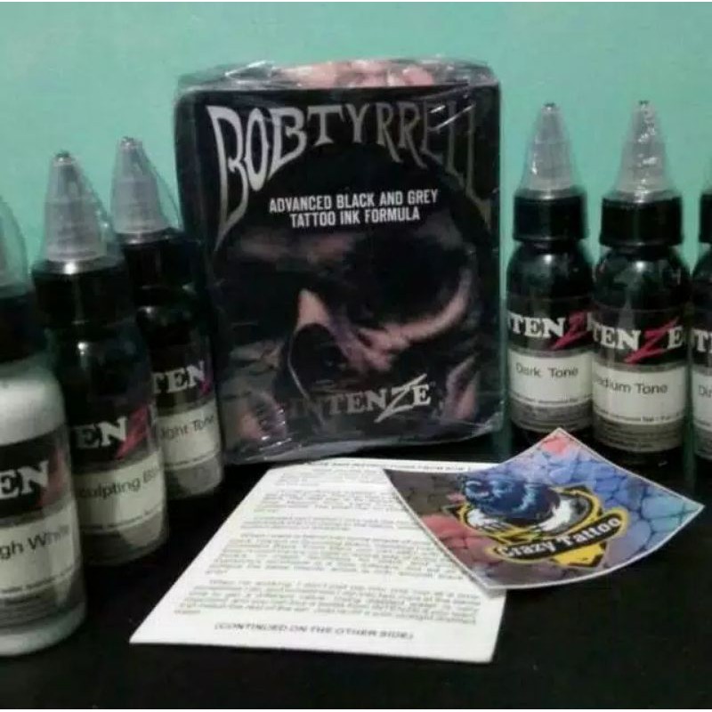 tinta tattoo Intenze BOB TYRRELL set 6pcs black and grey tato tatto