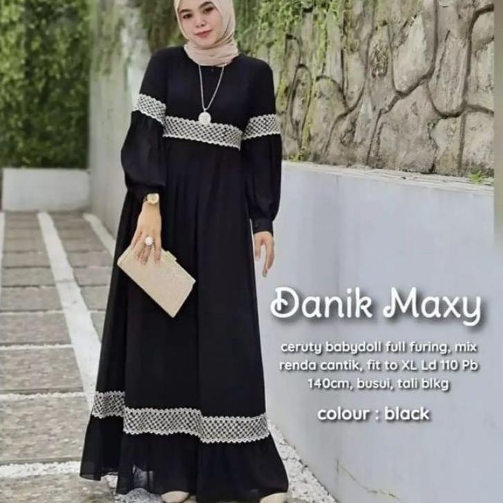 Terbaru.. DANIK MAXY CERUTY BABYDOLL FULL PURING DANIK MAXI JUMBO BAJU GAMIS JUMBO TERBARU GAMIS HIT