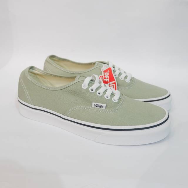 vans authentic desert sage true white