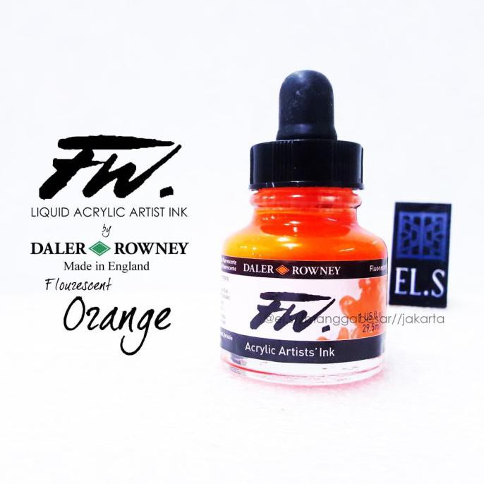 

Ready Stok! Daler Rowney Fw Ink Flourescent Orange ( Cat Akrilik ) Termurah