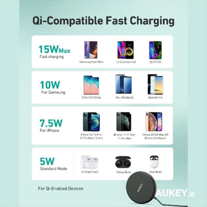 Aukey Wireless Charging Aircore Magnetic QI Certified 15w - 500822 / 500865 - LC-A1