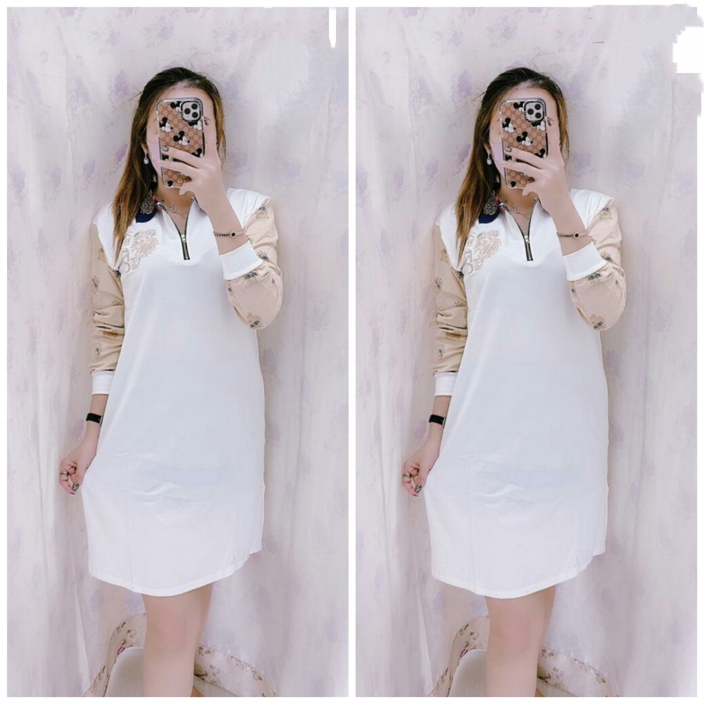 PUTIH WANITA DRESS TUNIK KENZO KOREAN IMPORT