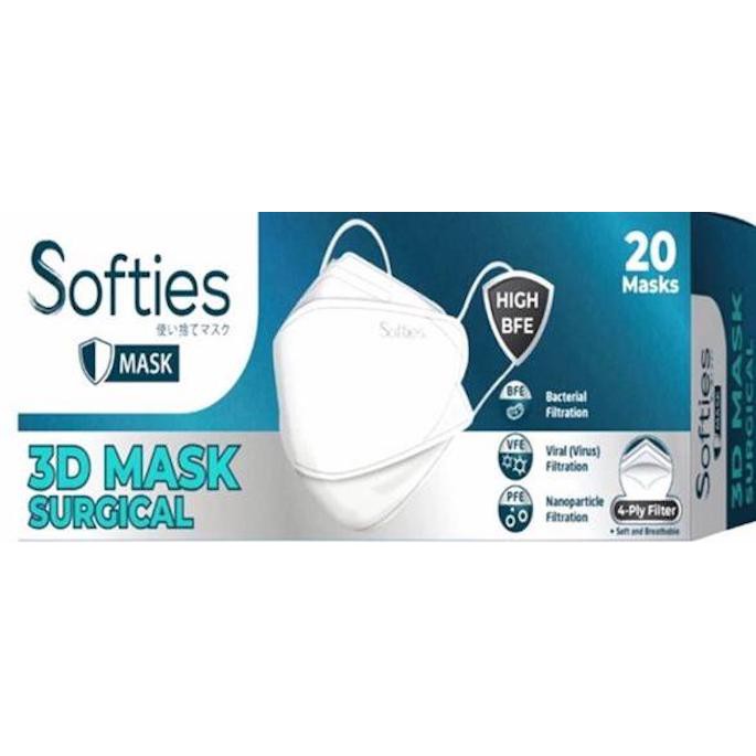 Softies Masker Surgical 3D 4ply KF94 (ORI 100% Jaminan Uang Kembali)