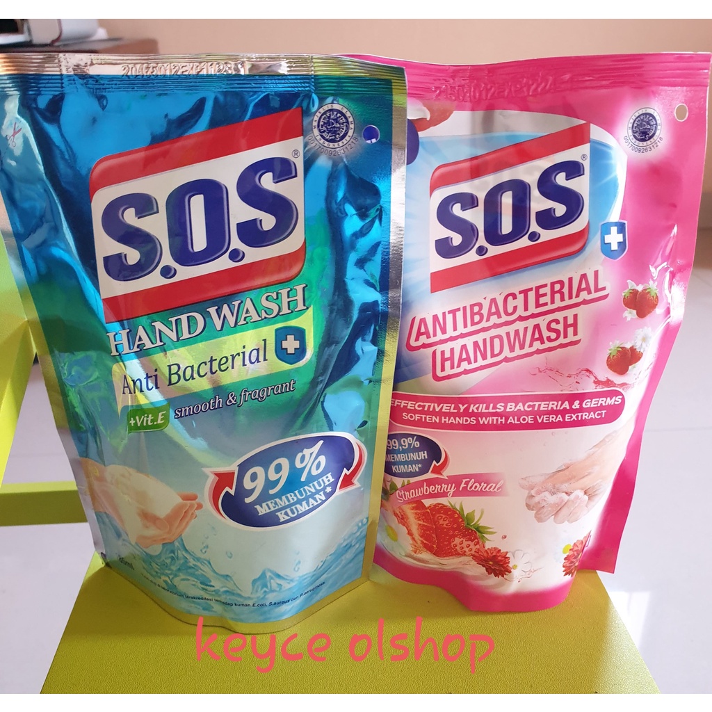 Sabun cuci tangan SOS Hand wash antibacterial 185 &amp; 300 ML