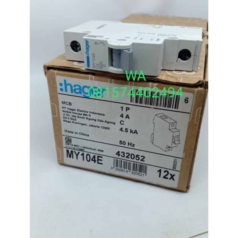 Mcb Hager 4A Original Promo