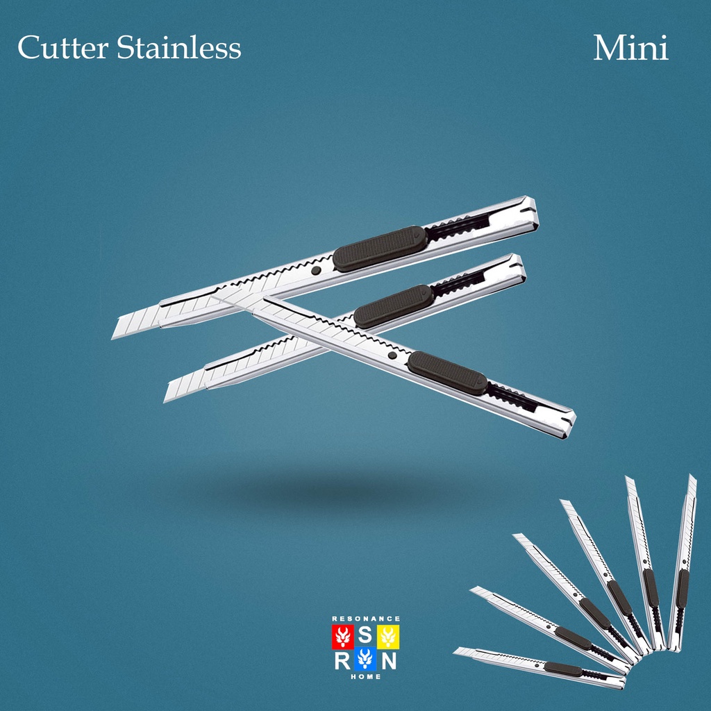 Cutter Stainless 12.5 cm Pisau Cutter Mini Besi Murah | Resonance Home