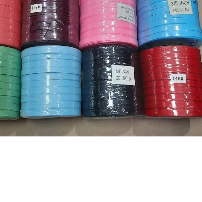 

♦ Pita Grossgrain 3/8 inch 1 cm Ribbon per pack isi 10 roll ✥