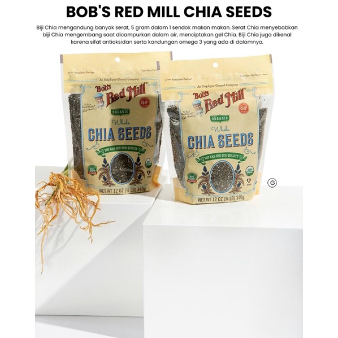 

---Terbaru--- BOB's RED MILL Whole Organic Chia Seeds 340 gram