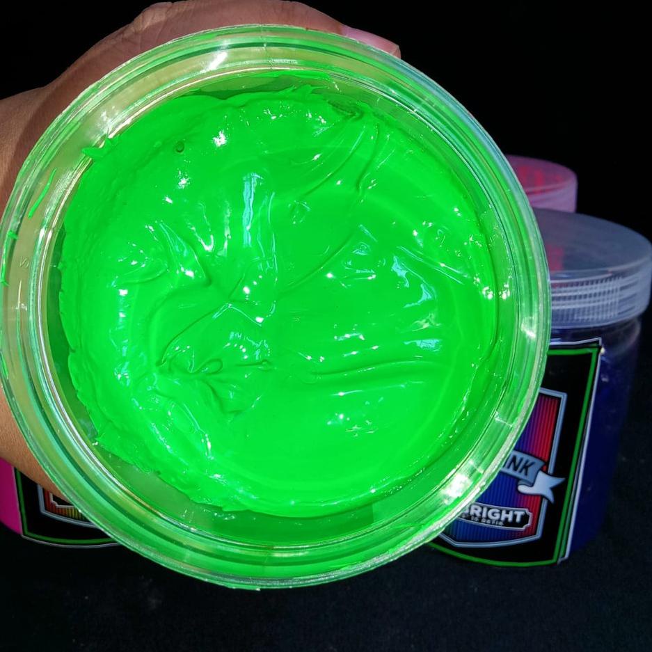 Sekarang Ada Tinta Sablon PLASTISOL FLOURESCENT Brain Plus Green 500gr