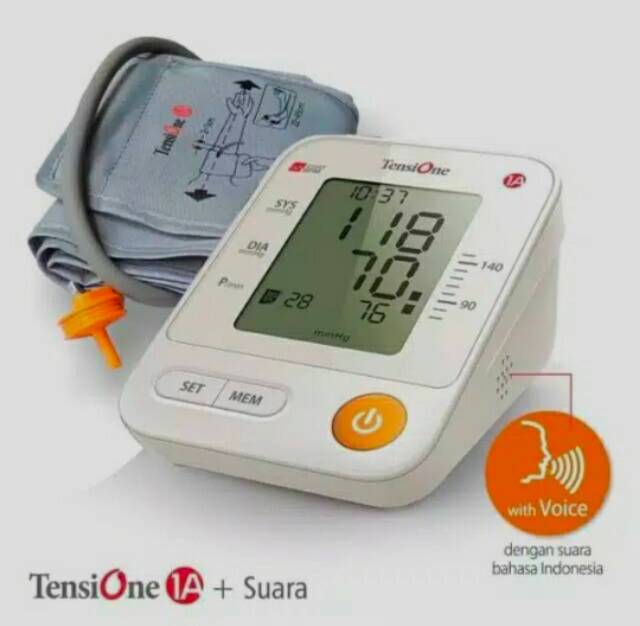 Tensimeter Digital Original TensiOne 1A With Voice + Adaptor Garansi Resmi 5 Tahun Tensi Meter Digital Dengan Fitur Suara