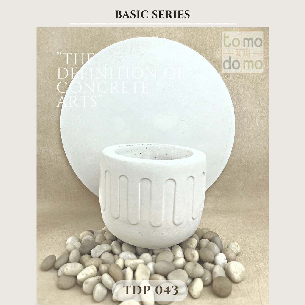 [TDP 043] Pot Bunga Tanaman | Dekorasi Taman Kebun | Pot Bulat Besar | Properti Foto | Pot Semen Con