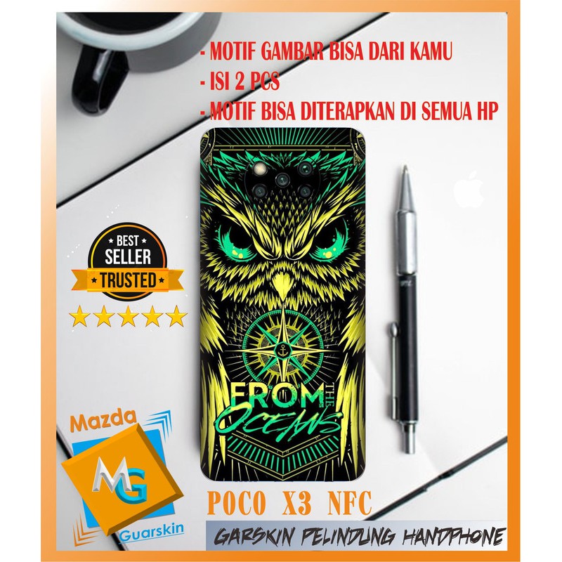 Garskin HP Poco X3 NFC Motif Owl - Bebas Request Gambar