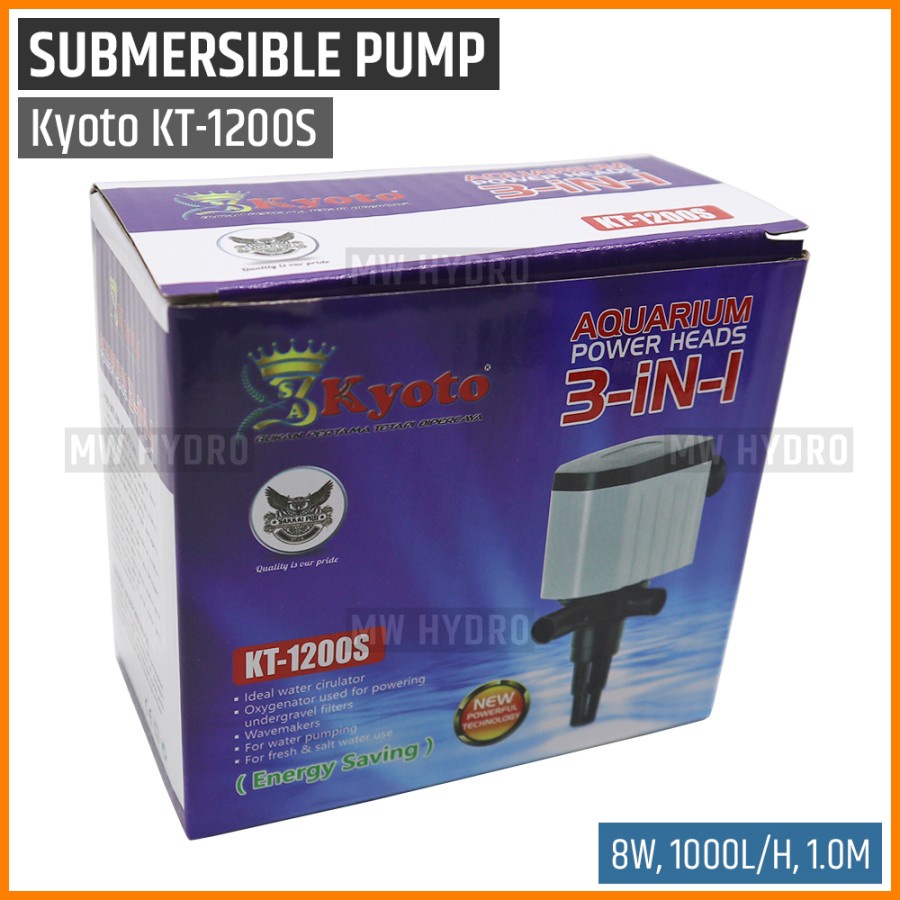 KYOTO KT-1200S, Submersible Water Pump, 3 in 1 - Pompa Air Celup