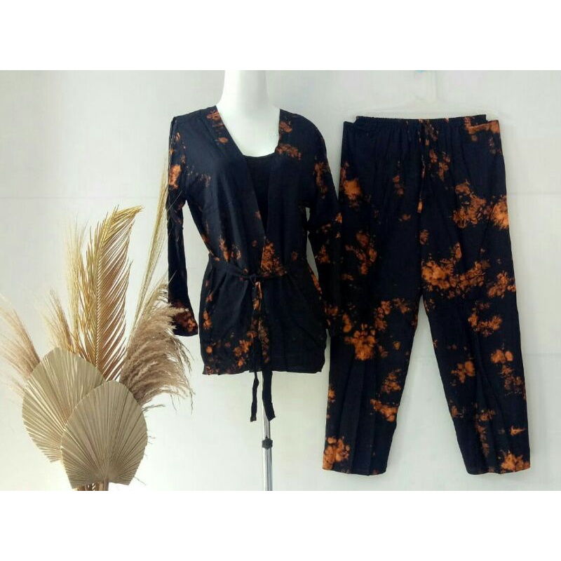 [COD READY] SETELAN CARDIGAN RAYON BALI/SETELAN BLAZER RAYON BALI/SETELAN OUTER RAYON BALI/ONE SET C