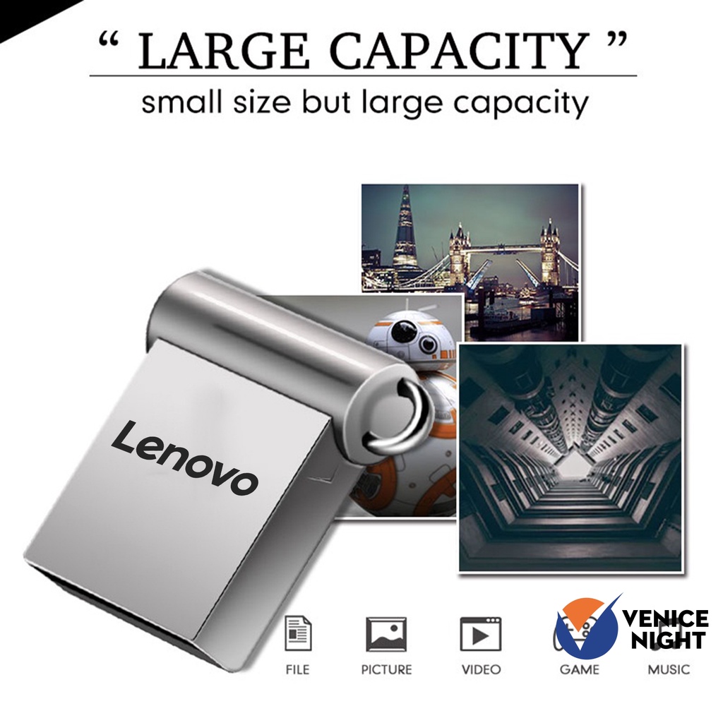 (MM) Lenovo Flashdisk USB 3.0 2TB High Speed Bahan Logam