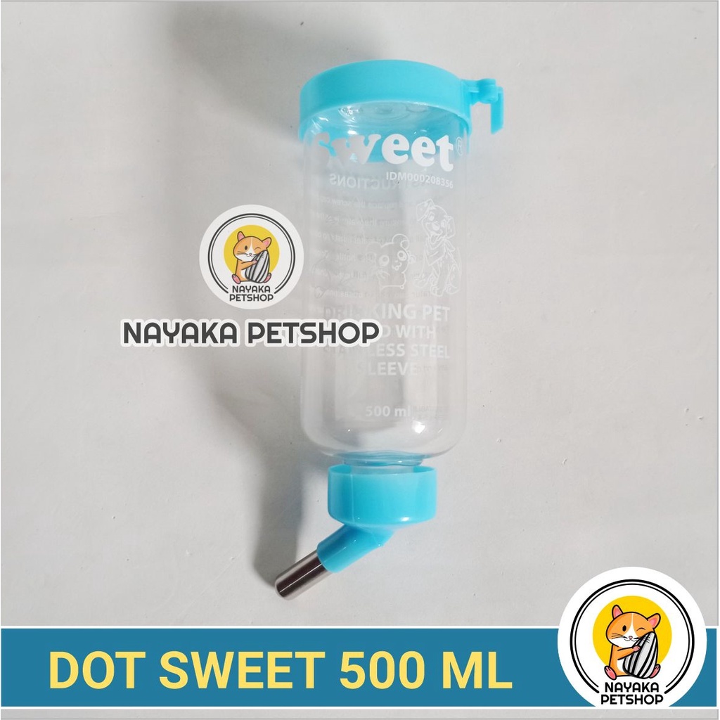 Dot Sweet 500 ml Botol Minum Kucing Wadah Air Kelinci Tempat Minum Marmut Guinea Pig Musang