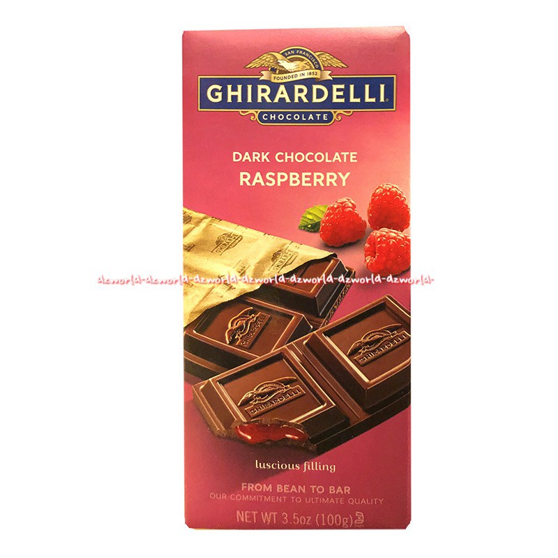 Ghirardelli Dark Chocolate Caramel Raspberry Sea Salt 100gr Coklat Giradeli Girardeli