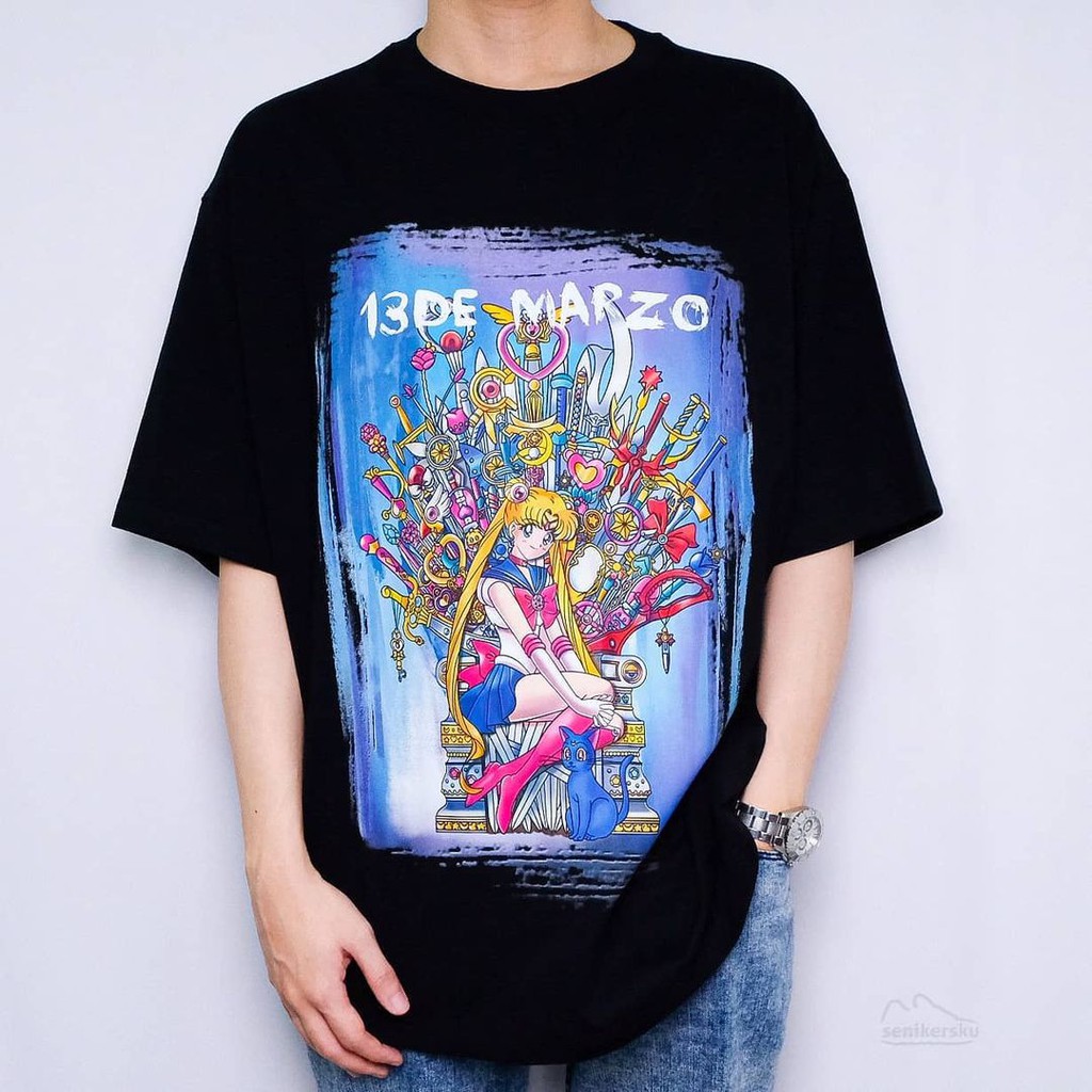 13 De Marzo Sailor Moon Black Tee