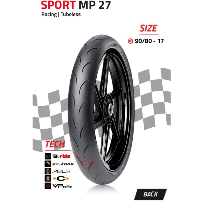 BAN FDR SPORT MP 27 90/80 TUBLES RING 17 RING 14