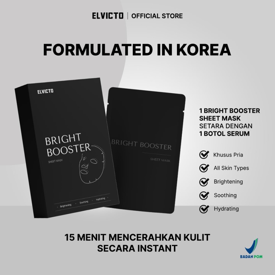 ELVICTO BRIGHT BOOSTER SHEET MASK SATUAN