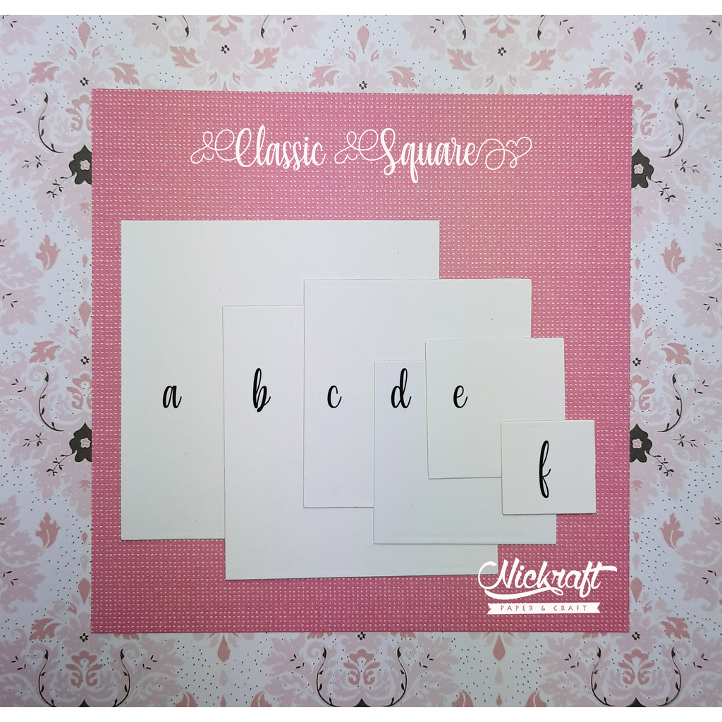 

CLASSIC SQUARE - BAHAN SCRAPBOOK LABEL KOTAK PERSEGI
