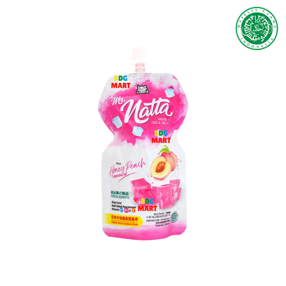 

Sidore Mr.Natta Honey Peach Nata De Coco Jelly Drink Halal MUI - 126ml