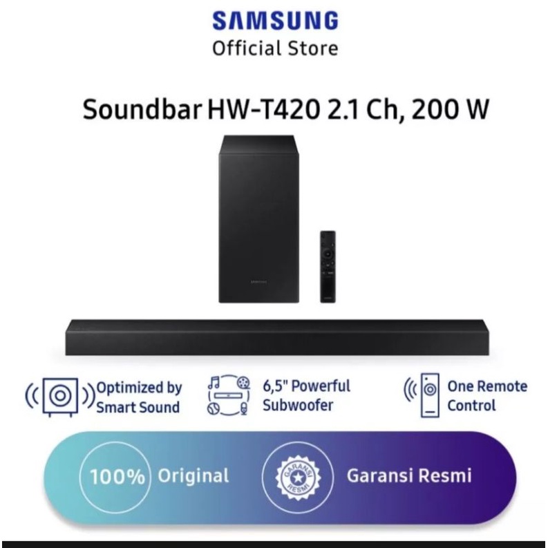 Samsung Soundbar HW T420 150W Sound Bar Garansi Resmi SEIN