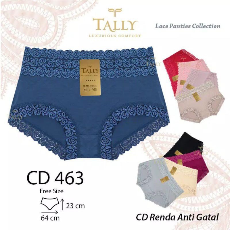 TALLY Cd Cotton Renda 463 Lace Panties Free Size fit to XL