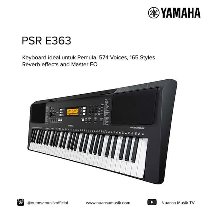 Good Quality  Keyboard Yamaha PSR-E363 / PSR E 363 / PSR 363 / PSR363 - keyboard JD01