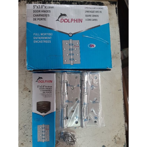 Engsel pintu dolphin 5" putih