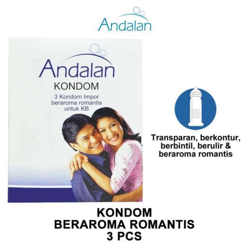 Kondom Andalan Isi 3 pcs Bergerigi, Alat kontrasepsi