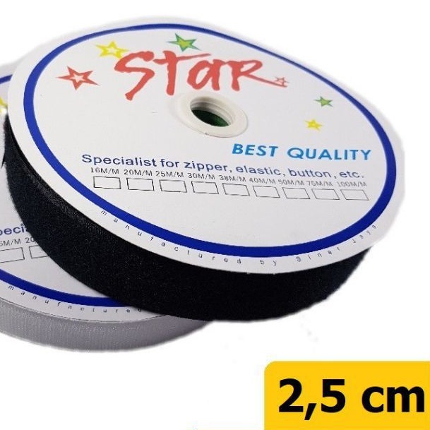 VELCRO TAPE PEREKAT KAIN 2,5CM METERAN Magic Tape