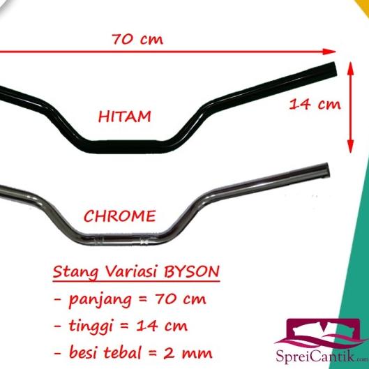 ✥ Setang Stang Handlebar Motor Variasi Model BYSON - Hitam ←