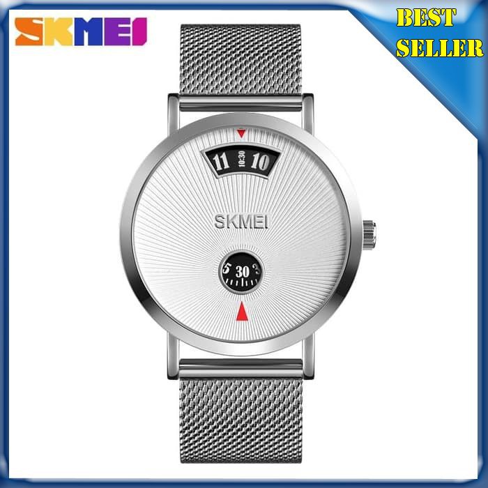 Jam Tangan SKMEI 1489 Analog Pria Strap Stainless Steel