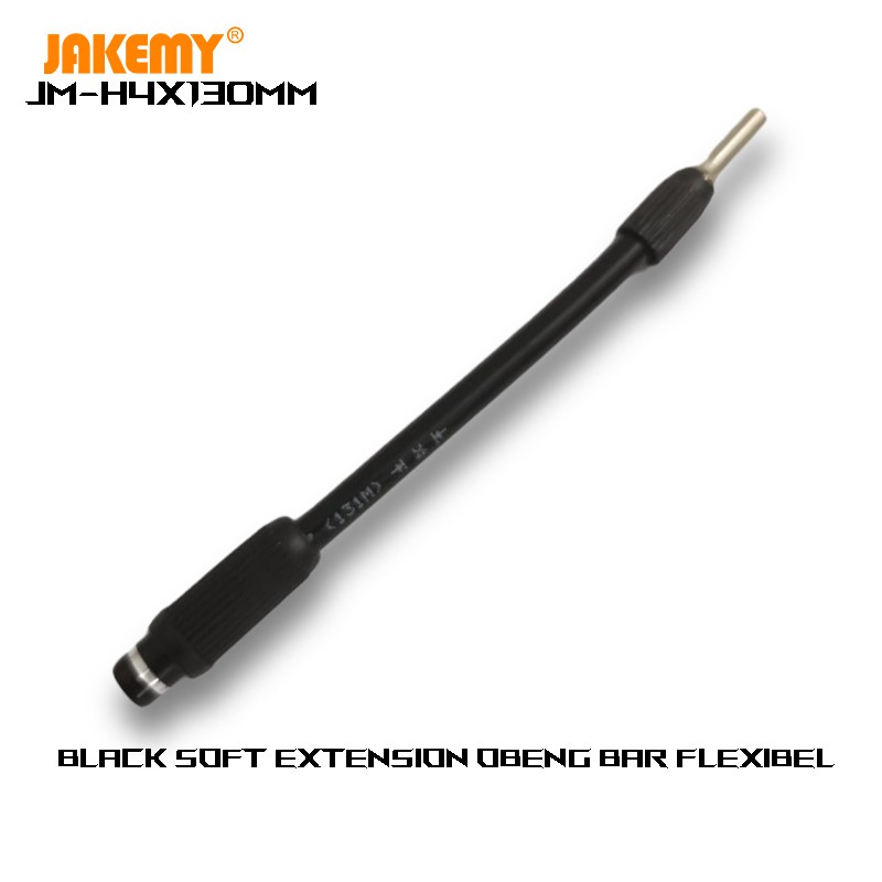 Jakemy Black Soft Extension Obeng Bar Flexibel JM-H4x130mm