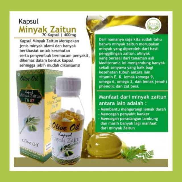 Kapsul Minyak Zaitun Olive Oil Obat Herbal Untuk Perawatan Kulit Dan Kesehatan Tubuh Indonesia