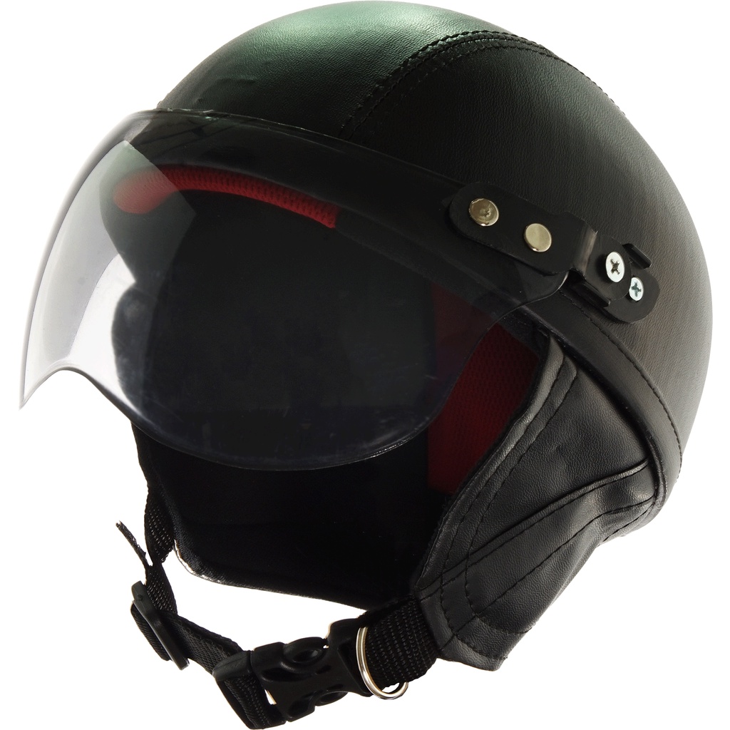 Helm Anak Retro Usia 1 2 3 4 Tahun Polos Hitam