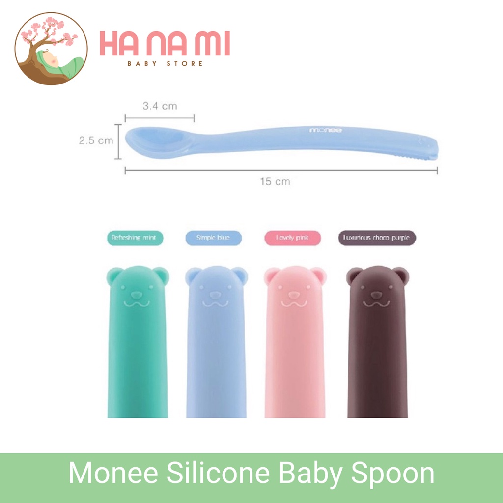 Monee Silicone Baby Spoon - Sendok Makan Bayi BPA Free