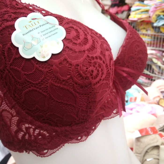 Bra Tally 205 dengan Kawat, Busa Tipis dan Model Brukat yang Cantik