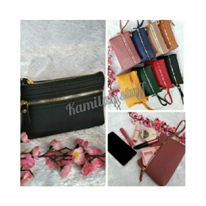 Kamilahstuff Dompet Papirut Wanita Kulit Sintetis  Zipper 3