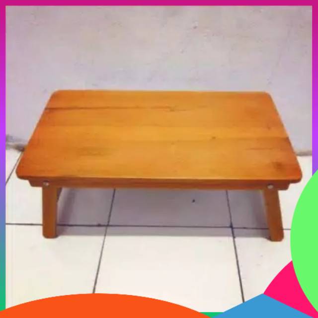 MEJA LAPTOP LIPAT KAYU- MEJA BELAJAR LIPAT KAYU TERBARU