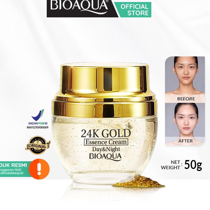 ➱ Bioaqua 24K Gold Essence Skin Brightening/Serum Wajah/Essence Cream 50g ➹