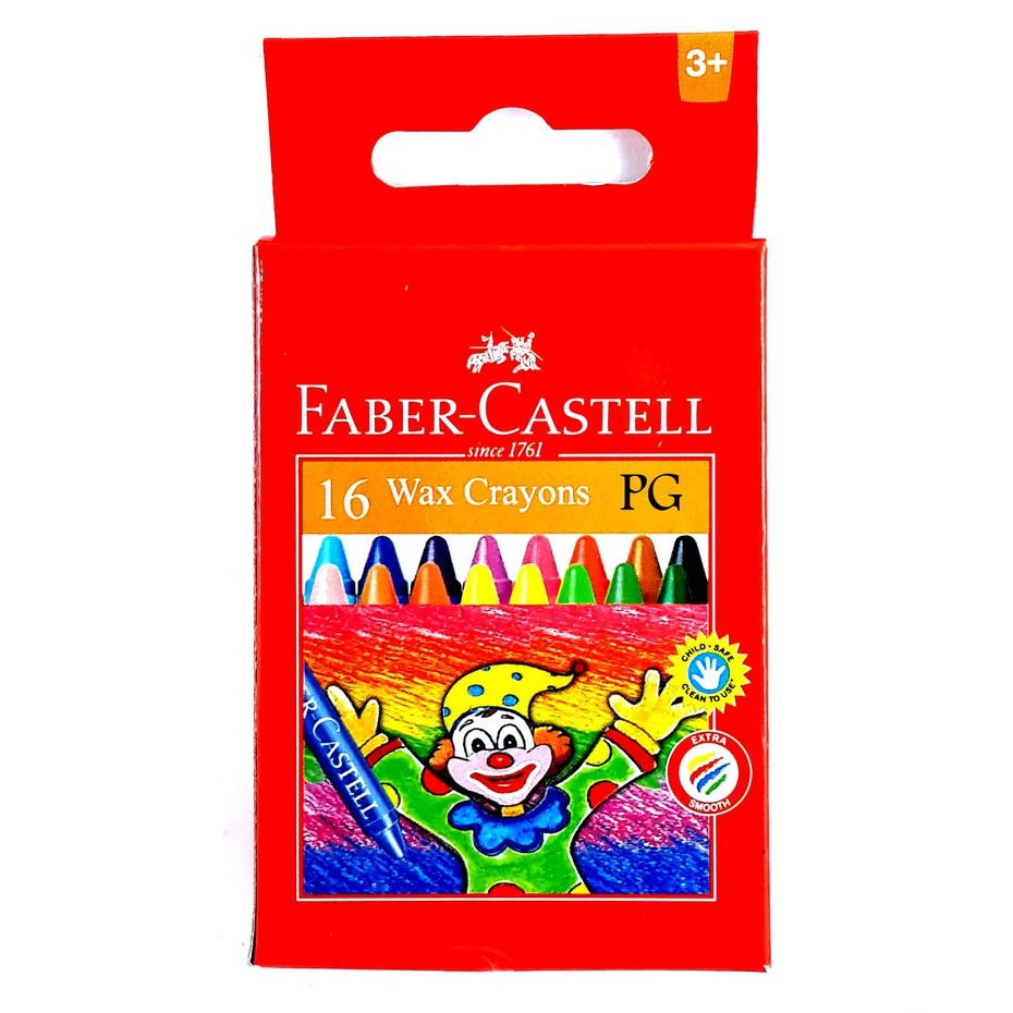 

Faber Castell Wax Crayon 16 Colours Warna Krayon Pendek Khusus Aman Untuk Anak Balita
