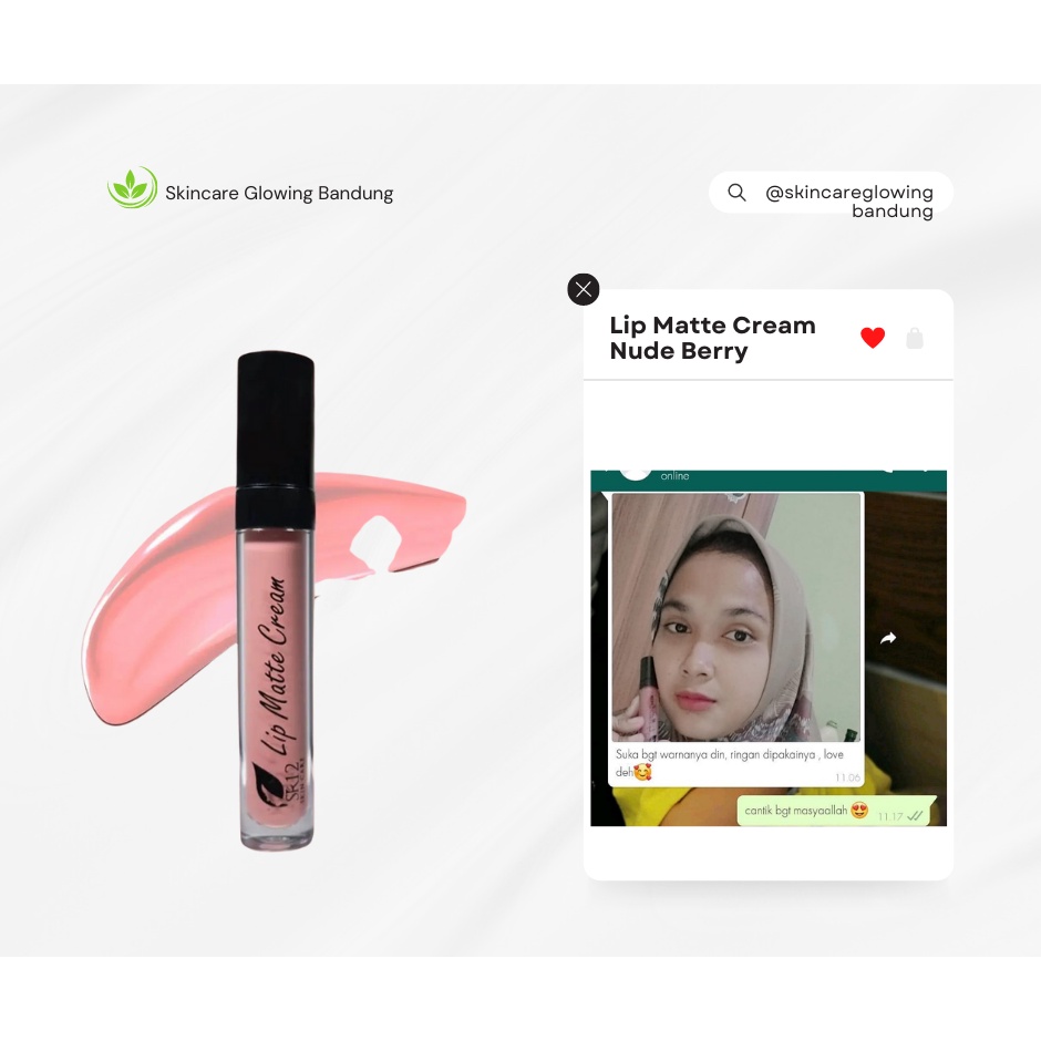 Lip matte Nude Berry Lipcream Pewarna Bibir Lip Krim Cream Bibir Lip Bibir Lip Cream Ringan Di Bibir Penyehat Bibir Perawatan Bibir