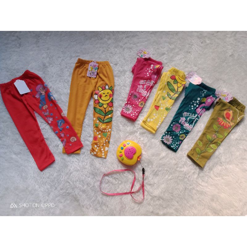 Legging Anak Spandek SABLON Size M.L.XL 1-6TH