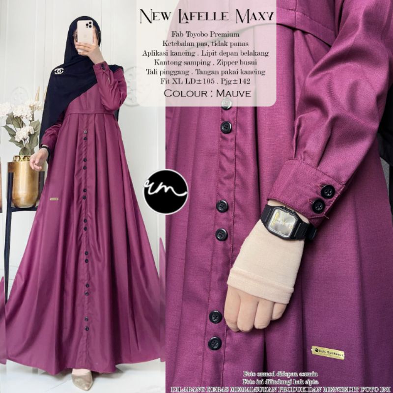 RESTOK MATERIAL BARU GAMIS MUSLIMAH LAFELLE MAXY ORI RATU MULABEES