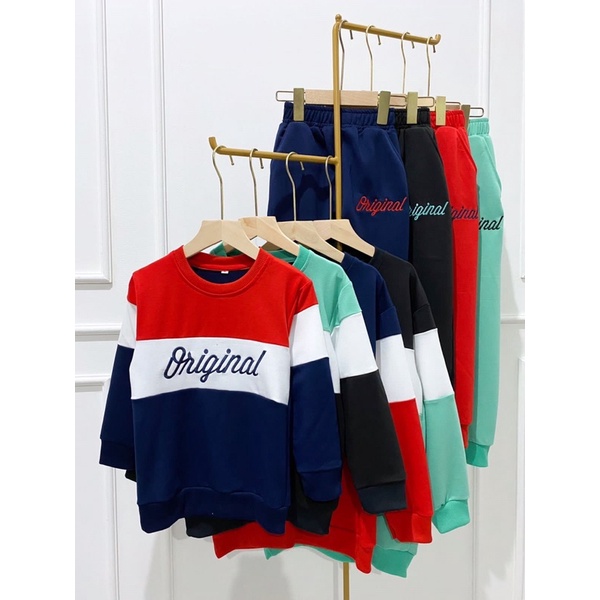 RACHIDKIDS / SWEATER SET ANAK / THREE TONE ORI SET