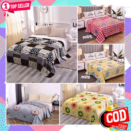 Selimut Motif Terbaru Elegan Tipis Lucu Terlaris J7M2 Putih Custom Jumbo Keren Termurah Katun Esteti