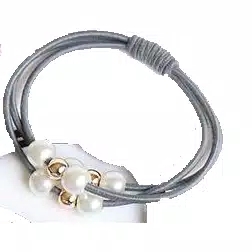 KARET IKAT RAMBUT MUTIARA 1966 WARNA WARNI KARAKTER KOREA JEPIT GULUNG KUCIR MURAH KUNCIRAN CANTIK-ABU-ABU mutiara